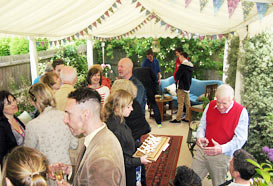 Vintage marquee party in action