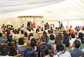 Getting married in a marquee