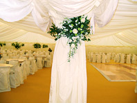Decorated marquee pole