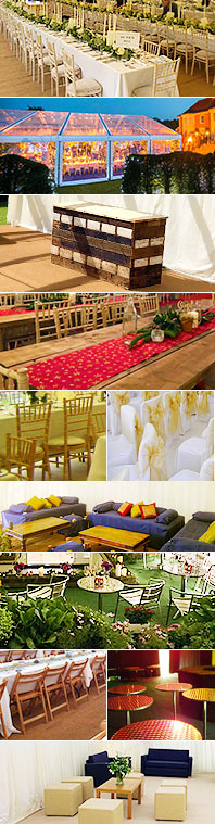 Assorted marquee furniture