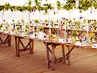 Marquee with coconut matting