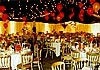 Marquee celebration with balloons