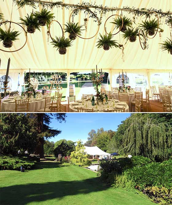 Marquee with Hanging Greenery