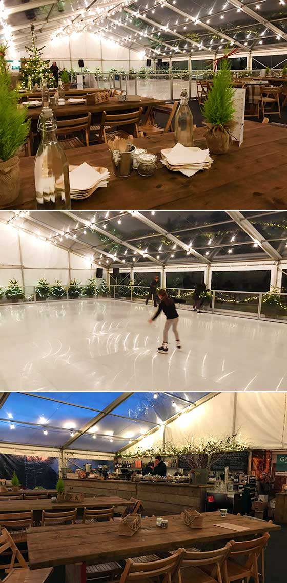 Marquee hire for seasonal skating event