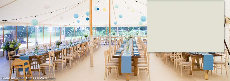 Wedding reception with marquee