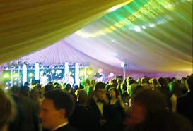 Inside the dancing marquee
