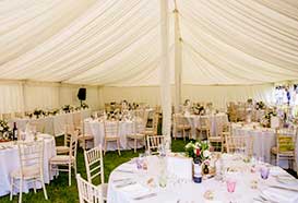 Inside the main marquee
