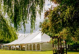 Reception marquee by day
