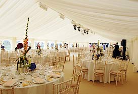 Large luxury marquee reception