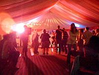 Dancing in a marquee in Southgate