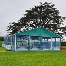 Custom built tent for cricket nets