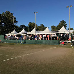 Chinese hat tents for a promotional tennis event