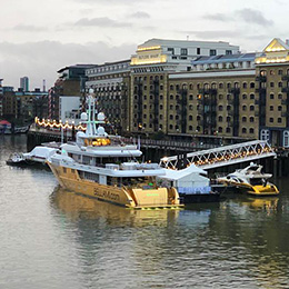 Clearspan structures squeezed onto Thames wharf for promotional event