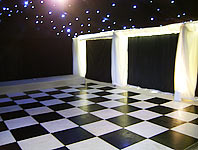 Black and white dance floor