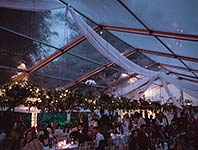 Clear roof wedding tent