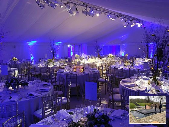 Opulent party marquee