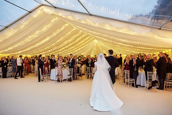 Luxury wedding marquee