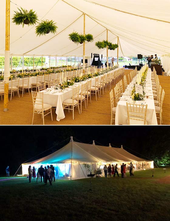 Wedding marquee in 2020s style